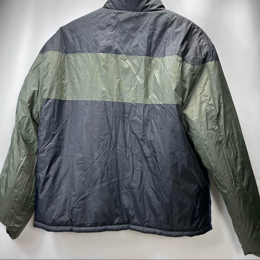 Patchwork Reversible Puffer Jacket Dk Army/Ink - image 5